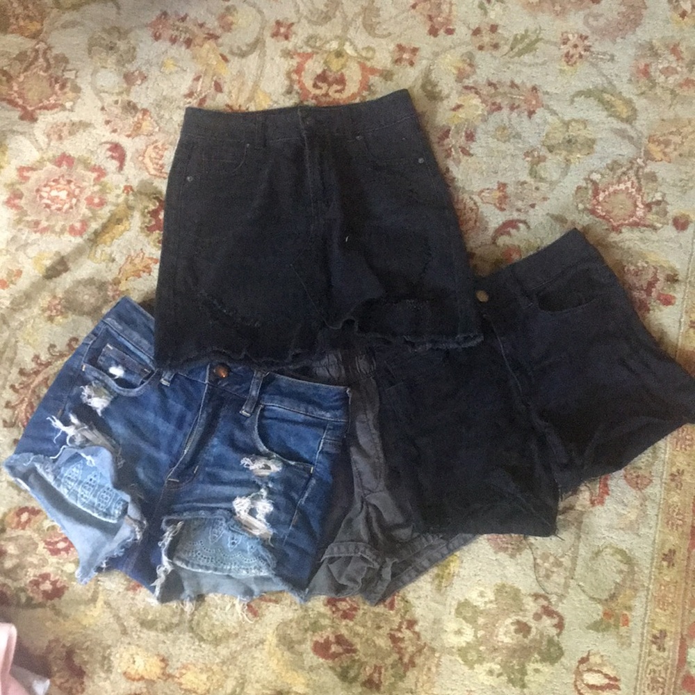 american eagle girls shorts bundle with a wild fable jean skirt